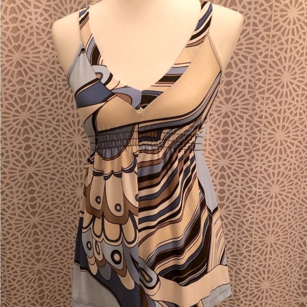 MUSE 60’s-Style Lovely Top Retro, Multi-Color, Small, EUC (CL-3)